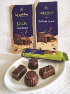 Snacks chocolatés et pralines végan de Leonidas